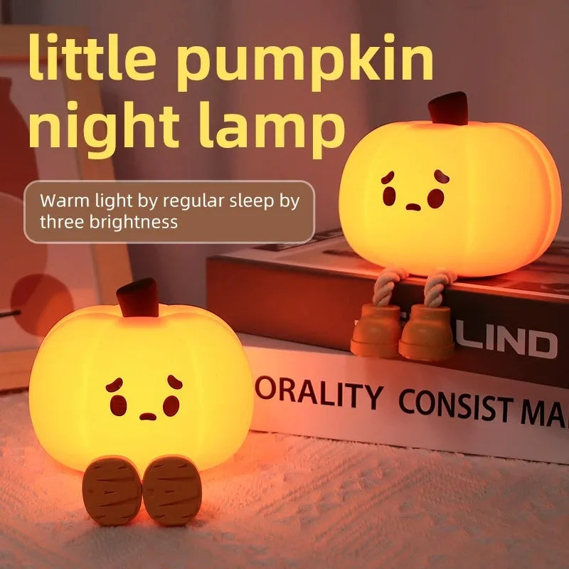 Halloween LED Night Light – Cute Silicone Table Lamp with Mushroom, Pumpkin, Ghost Designs, Ideal for Kids, Nursery